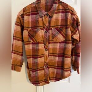 Maurices Women’s Multicolor Plaid Button Down Shirt